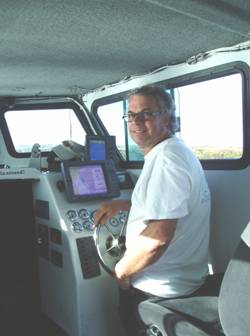 Chris at the helm