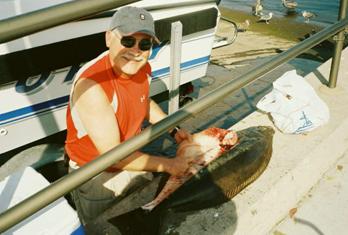 Jim’s halibut was a 33 pounder! He caught it using sardines off the Santa Barbara coast
