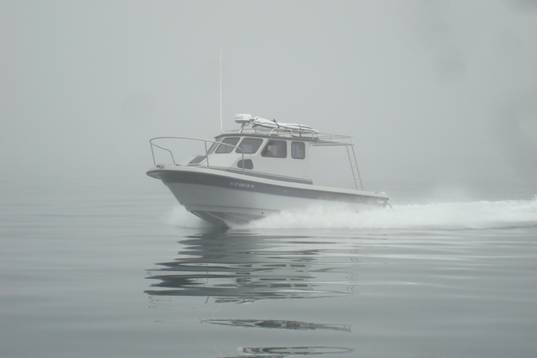 The McLeod’s new 26’ on a foggy day off the Channel Islands