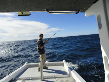 Matthew tests the “fishability” of the new Molokai boat