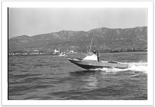 24’ Radoncraft in the Santa Barbara Channel circa 1971