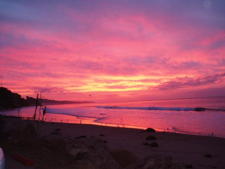 Sunrise at Goleta Beach, January 2004