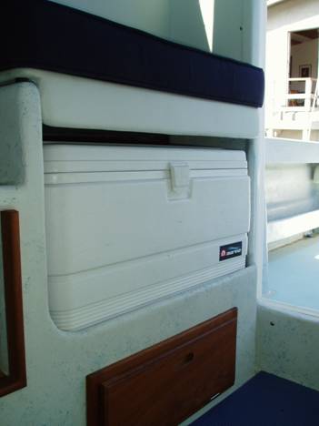 Seat with ice chest storage