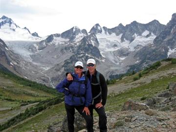 Tom and Susie Lang in the Bugaboo Mountains